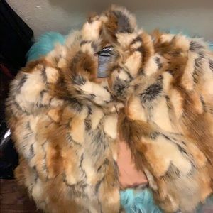 Bebe faux fur shawl